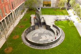 A current view of the African Burial Ground Memorial