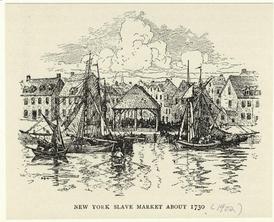 New York slave market about 1730